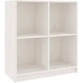vidaXL Dressoir 70x33x76 cm massief grenenhout wit