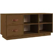 vidaXL Schoenenbank 100x34x45 cm massief grenenhout honingbruin