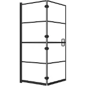 vidaXL Douchewand inklapbaar 120x140 cm ESG zwart