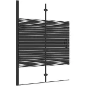 vidaXL Douchewand inklapbaar 100x140 cm ESG zwart