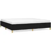 vidaXL Bedframe zonder matras stof zwart 200x200 cm