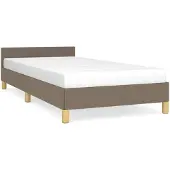 vidaXL Bedframe met hoofdeinde zonder matras 80x200 cm stof taupe