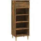 vidaXL Schoenenkast 40x36x105 cm bewerkt hout gerookt eikenkleurig