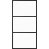vidaXL Schuifdeur 102x205 cm ESG-glas en aluminium zwart