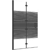vidaXL Opvouwbare douchecabine, veiligheidsglas, 80x140 cm, zwart