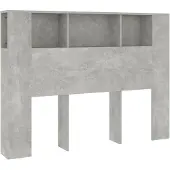 vidaXL Hoofdbordkast 140x18,5x104,5 cm betongrijs