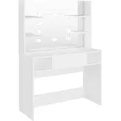 vidaXL Kaptafel met LED-verlichting 100x40x135 cm MDF wit