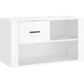 vidaXL Schoenenkast 80x35x45 cm bewerkt hout wit