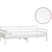 vidaXL Slaapbank met matras massief grenenhout wit 90x200 cm