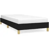 vidaXL Bedframe zonder matras 90x200 cm stof zwart