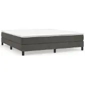 vidaXL Boxspring bed 180x200 cm fluweel donkergrijs