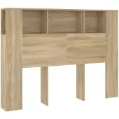 vidaXL Hoofdbordkast 140x18,5x104,5 cm sonoma eikenkleurig