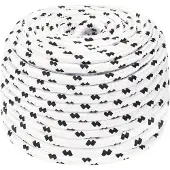 vidaXL Boottouw gevlochten 8 mmx100 m polyester wit4