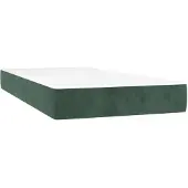 vidaXL Pocketveringmatras medium 90x190x20 cm fluweel donkergroen