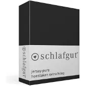 Schlafgut Pure Jersey Boxspring Hoeslaken S - 90x190 - 100x220 799 off-Black