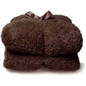 Unique living plaid teddy 150x200cm brown