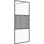 vidaXL Inloopdouchewand 80x195 cm ESG-glas transparant en zwart