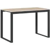 vidaXL Computerbureau, zwart en eikenlook, 110x60x73cm, houtvezel