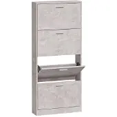 vidaXL Schoenenkast 59x17x150 cm bewerkt hout betongrijs
