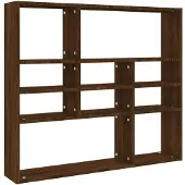 vidaXL Wandschap 90x16x78 cm bewerkt hout bruin eikenkleur