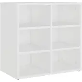 vidaXL Schoenenkast 52,5x30x50 cm wit