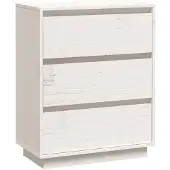 vidaXL Dressoir 60x34x75 cm massief grenenhout wit