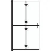vidaXL Inloopdouchewand inklapbaar 100x190 cm ESG-glas transparant