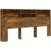 vidaXL Hoofdbordkast 200x19x103,5 cm gerookt eikenkleurig