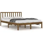 vidaXL Bedframe massief grenenhout honingbruin 200x200 cm