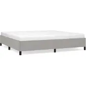 vidaXL Bedframe zonder matras stof lichtgrijs 200x200 cm