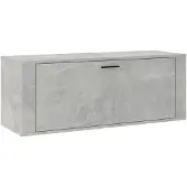 vidaXL Wandschoenenkast 100x35x38 cm bewerkt hout betongrijs