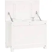 vidaXL Opbergbox wit 60x32x45,5 cm massief grenenhout