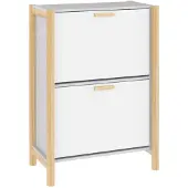 vidaXL Schoenenkast 57,5x33x80 cm bewerkt hout wit