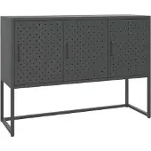 vidaXL Dressoir 105x35x75 cm staal antracietkleurig