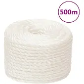 vidaXL Werktouw 12 mm 500 m polypropeen wit