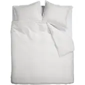 Ambiante Satin Uni dekbedovertrek - Tweepersoons - 200x200/220 cm - Wit