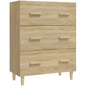 vidaXL Dressoir 70x34x90 cm bewerkt hout sonoma eikenkleurig