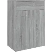 vidaXL Schoenenkast 60x35x84 cm bewerkt hout grijs sonoma