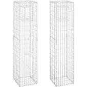 vidaXL Schanskorf palen 2 st 40x40x180 cm ijzer