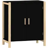vidaXL Dressoir 62x38x70 cm bewerkt hout zwart