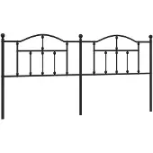 vidaXL Vervangend hoofdbord 200 cm metaal zwart