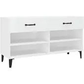 vidaXL Schoenenkast 102x35x55 cm bewerkt hout wit