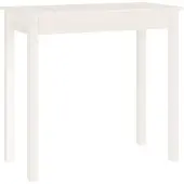 vidaXL Wandtafel 80x40x75 cm massief grenenhout wit