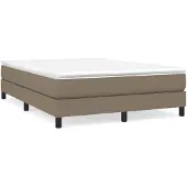 vidaXL Boxspringbedframe, taupe, 140x200 cm, gestoffeerd