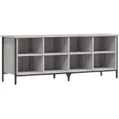 vidaXL Schoenenkast 131x35x50 cm bewerkt hout grijs sonoma eikenkleur