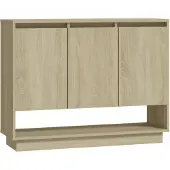 vidaXL Dressoir 97x31x75 cm bewerkt hout sonoma eikenkleurig