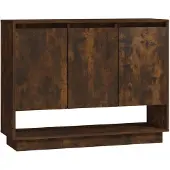 vidaXL Dressoir 97x31x75 cm bewerkt hout gerookt eikenkleurig