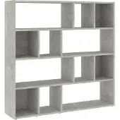 vidaXL Boekenkast/kamerscherm 105x24x102 cm betongrijs