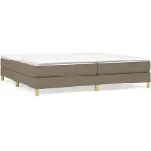 vidaXL Boxspring met matras stof taupe 200x200 cm