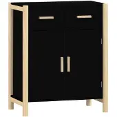 vidaXL Dressoir 62x38x75 cm bewerkt hout zwart